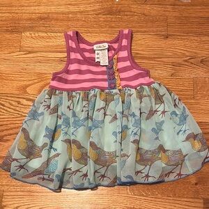 Matilda Jane Striped and Bird Print Tunic